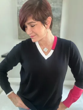 Block Trim Sweater
