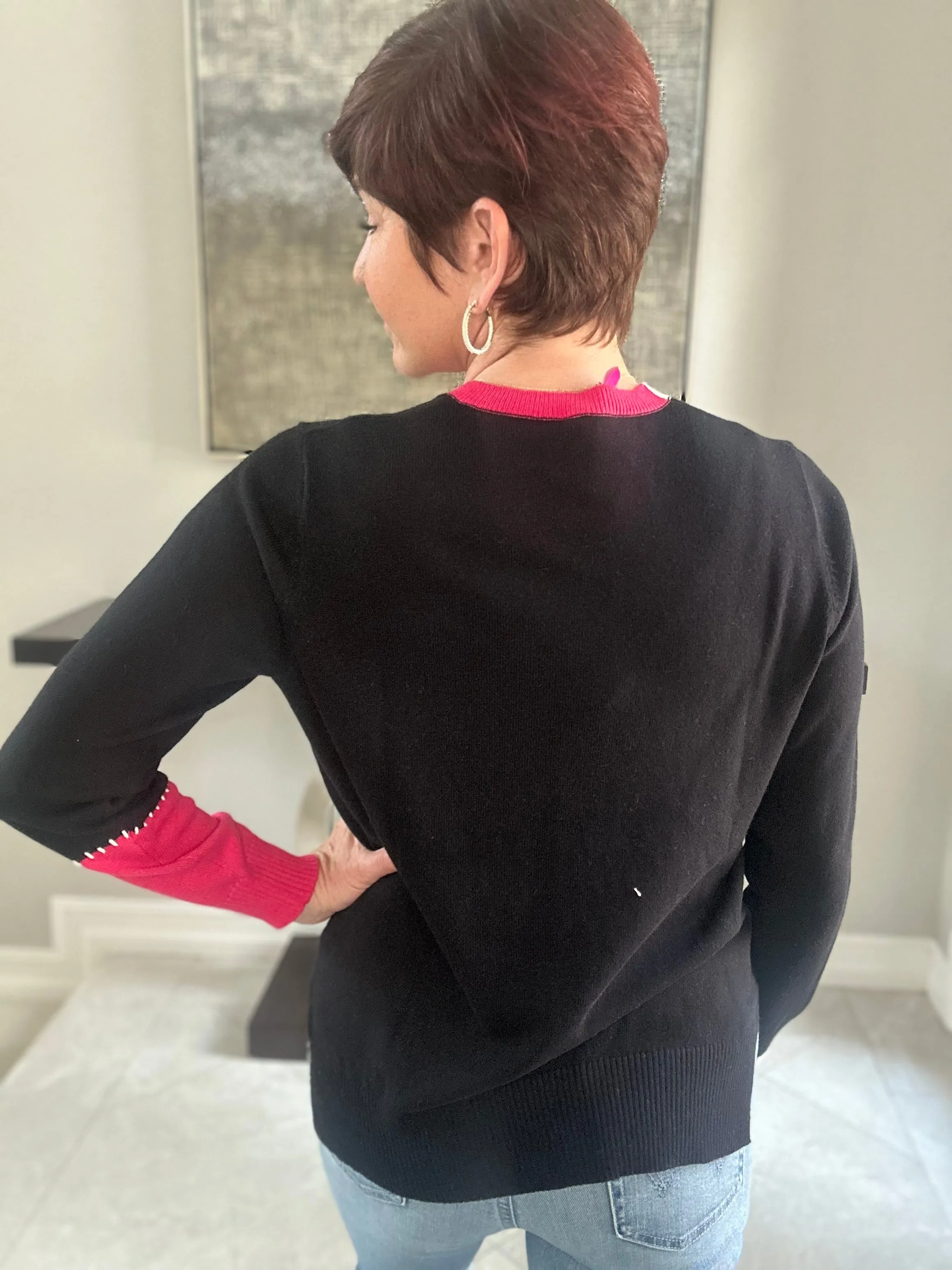 Block Trim Sweater