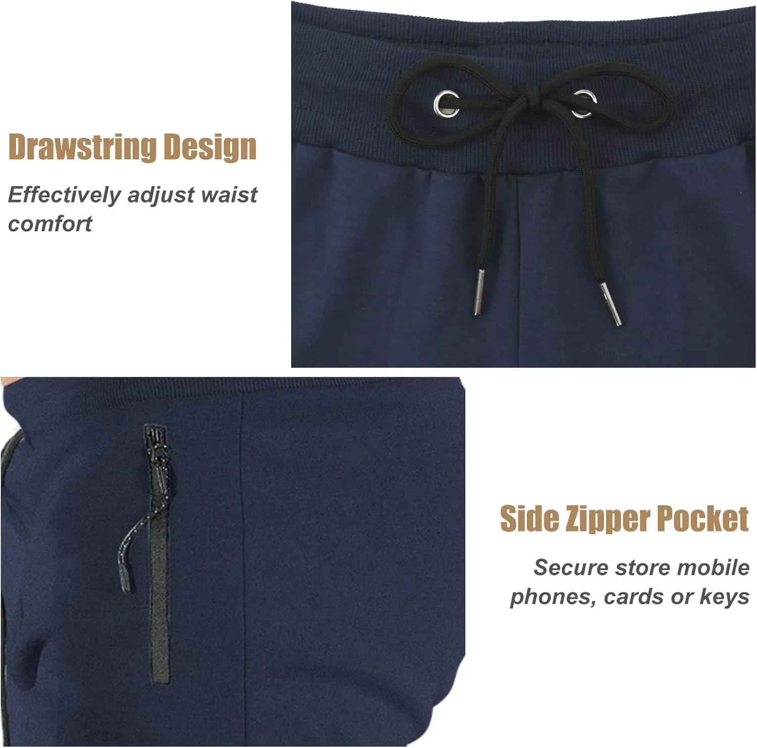 BUXKR Mens Workout Shorts 5 Inch Quick Dry Gym Shorts for Men Athletic Running Shorts with Zipper Pockets