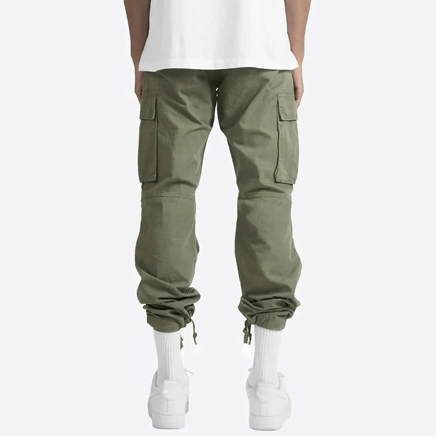 Cargo Pants for Men Relaxed Fit Casual Cargo Joggers Men Sweatpants Drawstring Elastic Waist Hiking Pants with Pockets