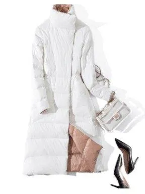 Duck Down Long Women Warm Winter puffer Jacket