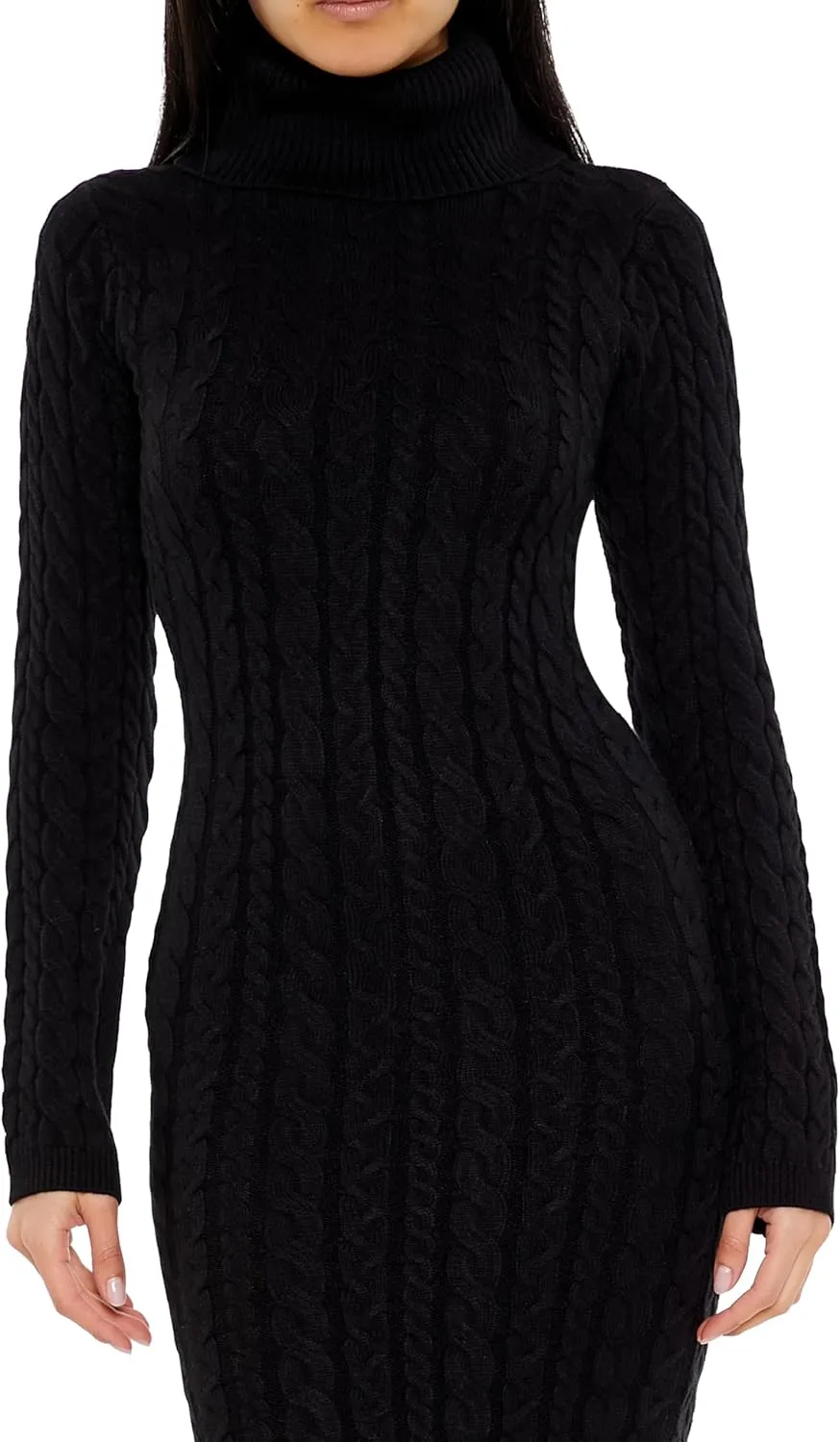 Forever 21 Women's Cable Knit Midi Sweater Dress