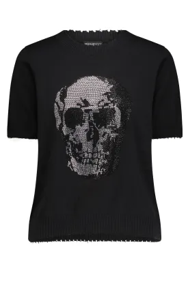 Frayed Skull Sweater