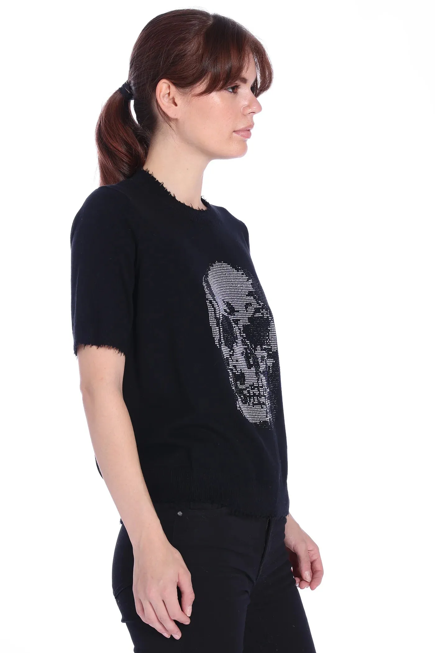 Frayed Skull Sweater