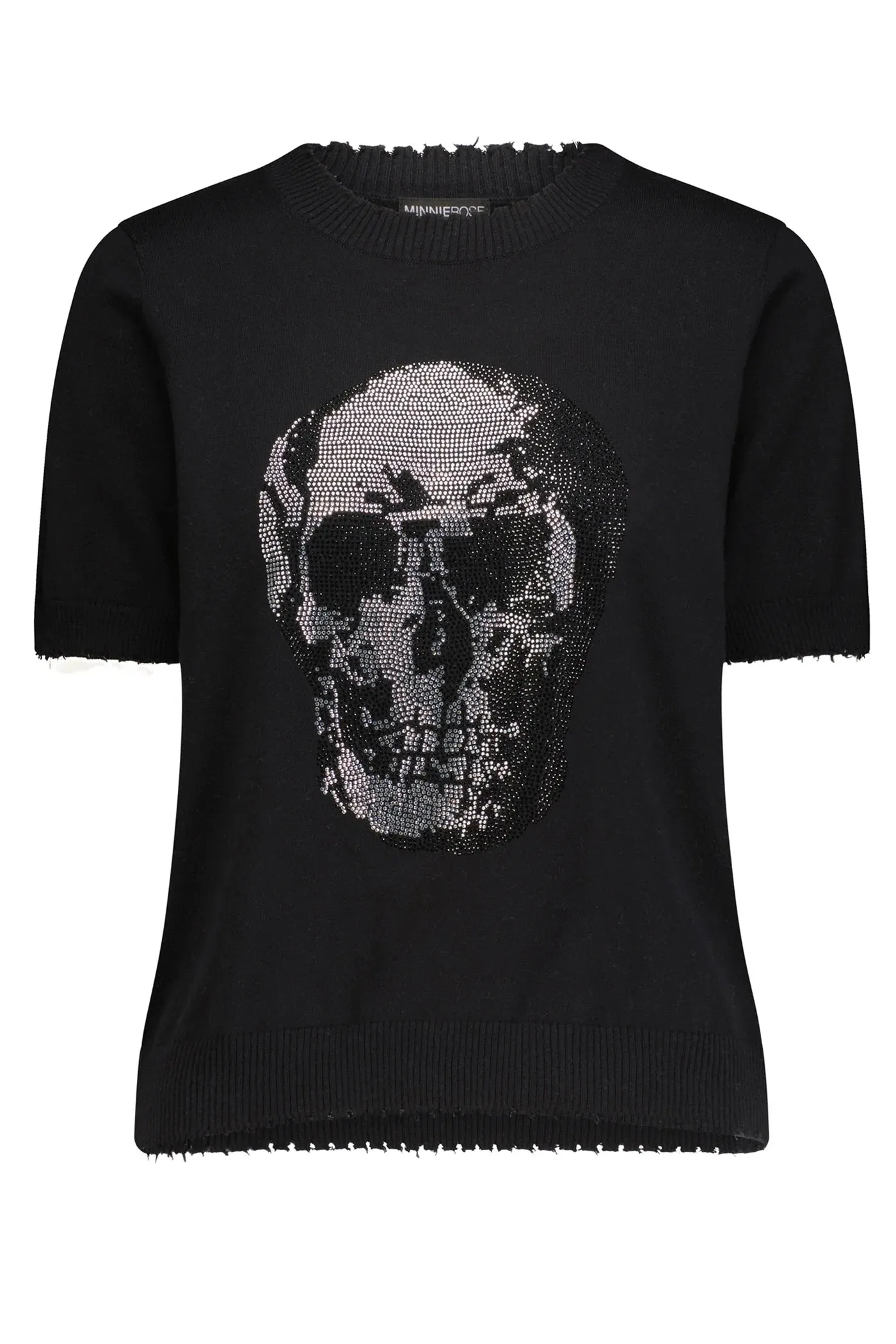 Frayed Skull Sweater
