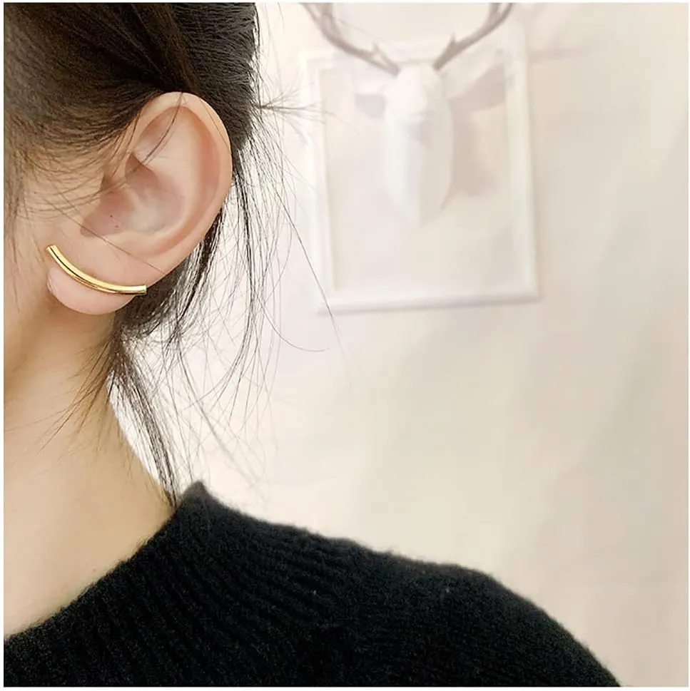 FUTIMELY Gold Long Dangle Drop Earrings for Woman,Punk Sleek Metal Chain Tassel Earrings 70s/80s Disco Outfits Accessories Jewelry