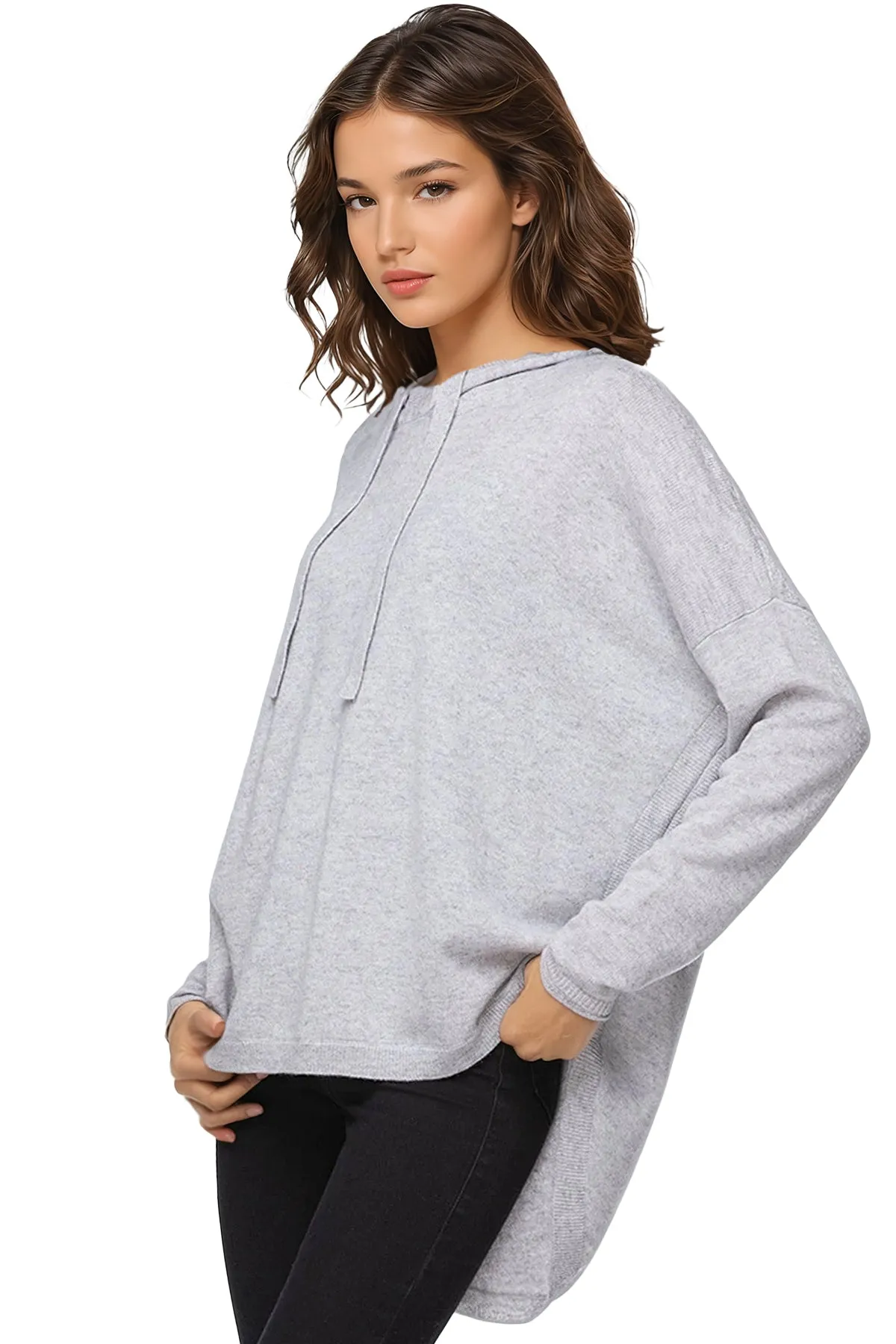 Quinn Washable 100% Cashmere Hoodie Sweater