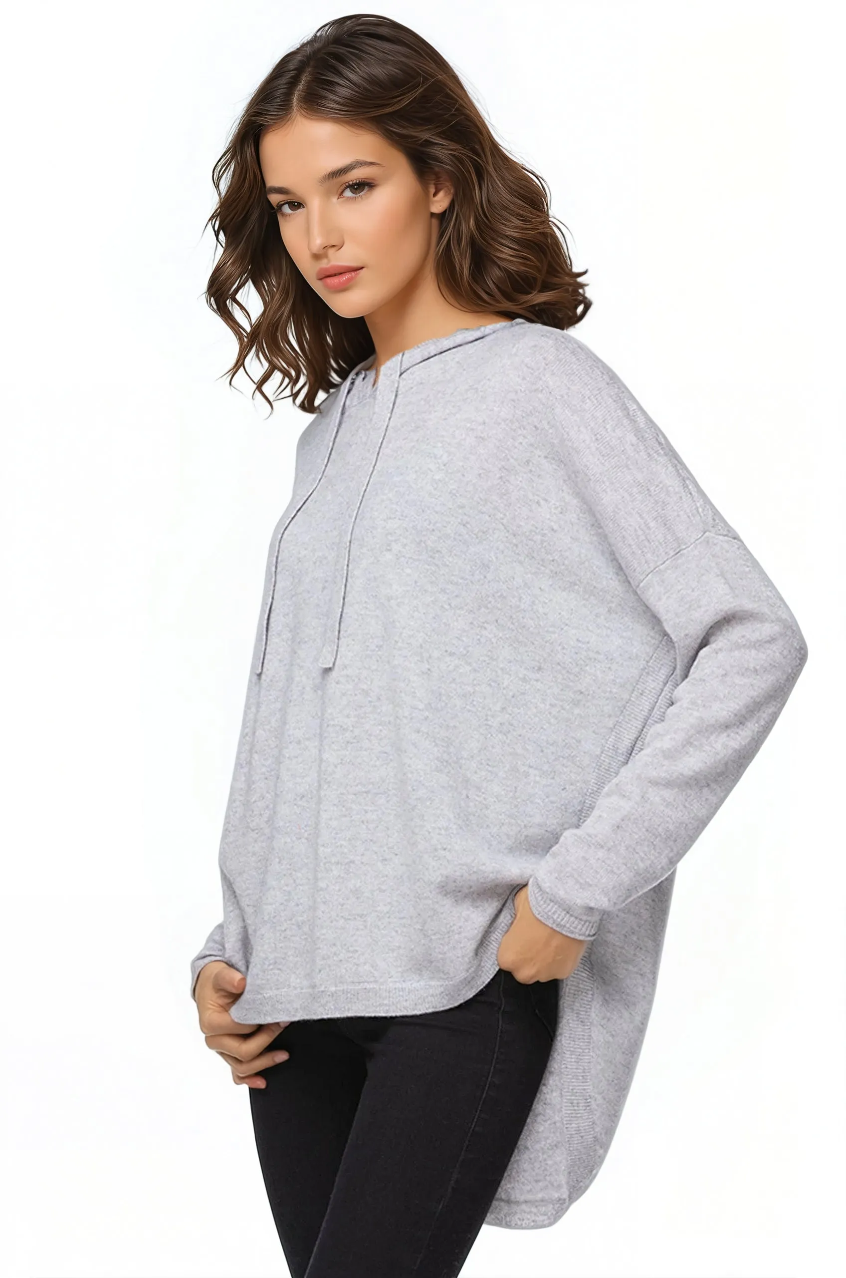 Quinn Washable 100% Cashmere Hoodie Sweater