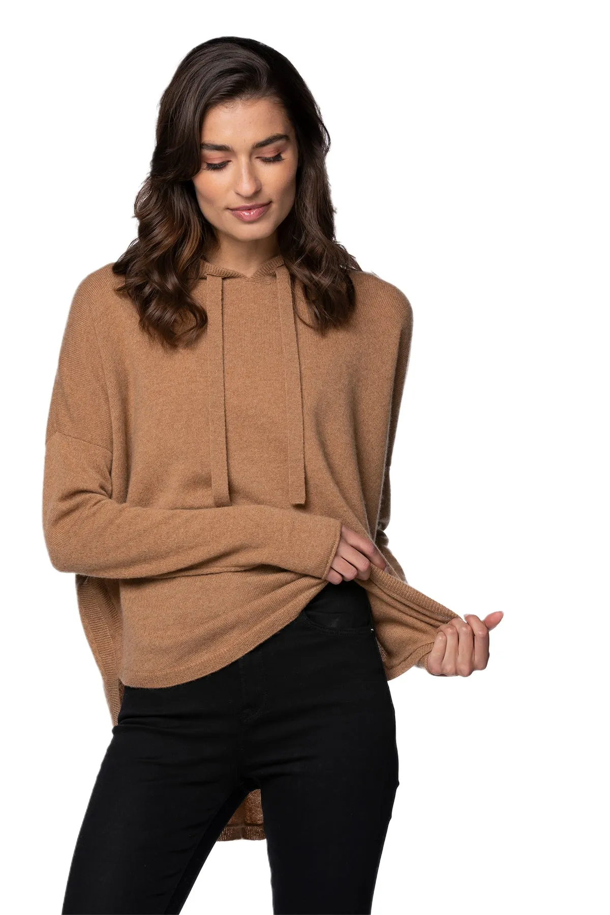 Quinn Washable 100% Cashmere Hoodie Sweater