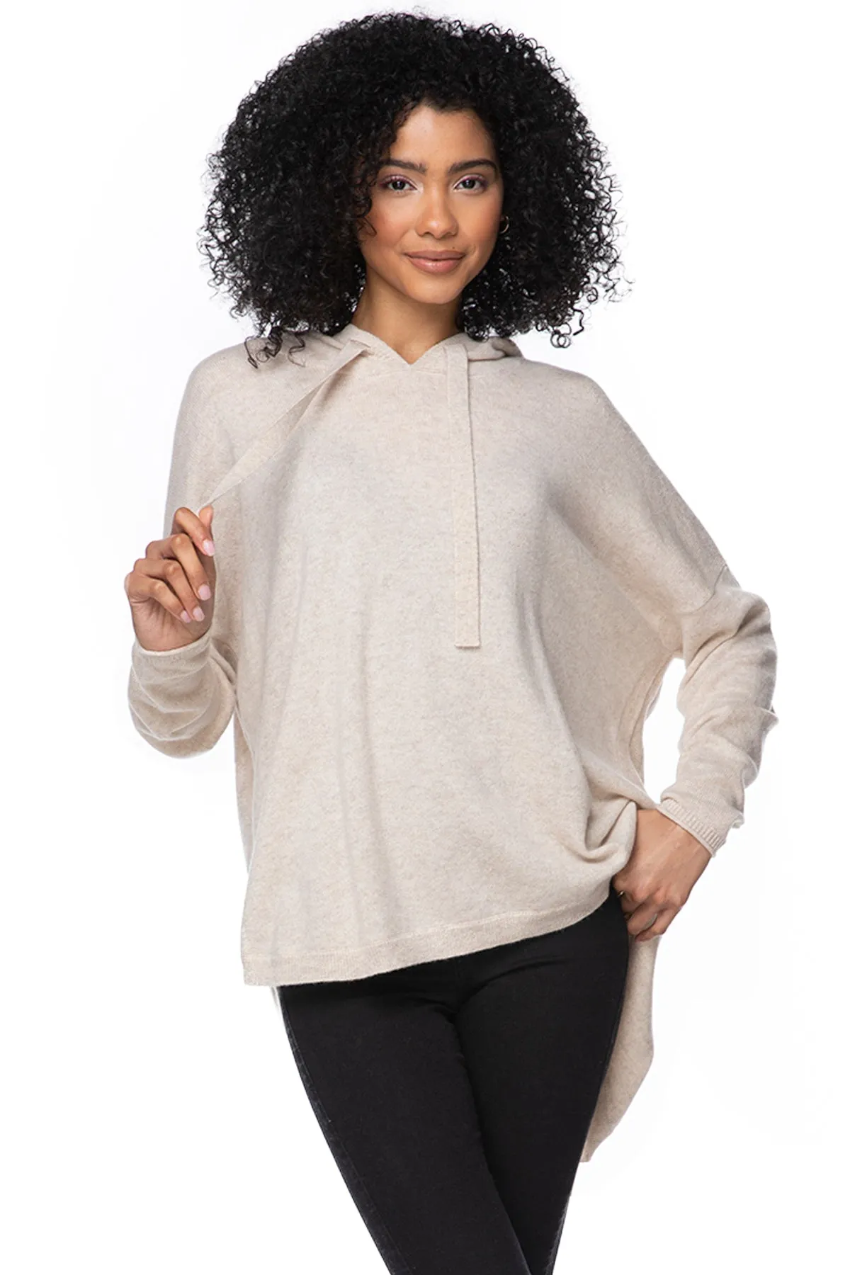 Quinn Washable 100% Cashmere Hoodie Sweater