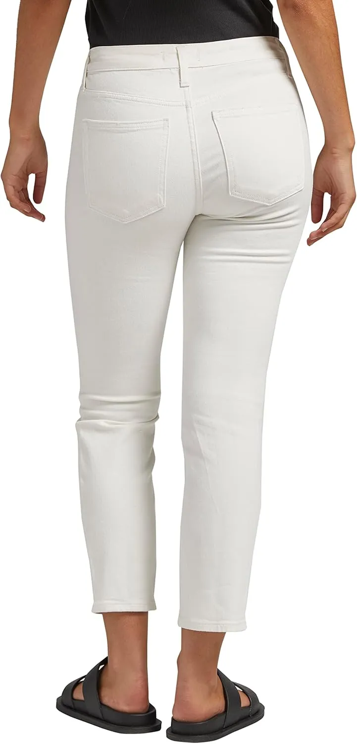 Silver Jeans Co. Women's Most Wanted Mid Rise Straight Leg Crop Jeans