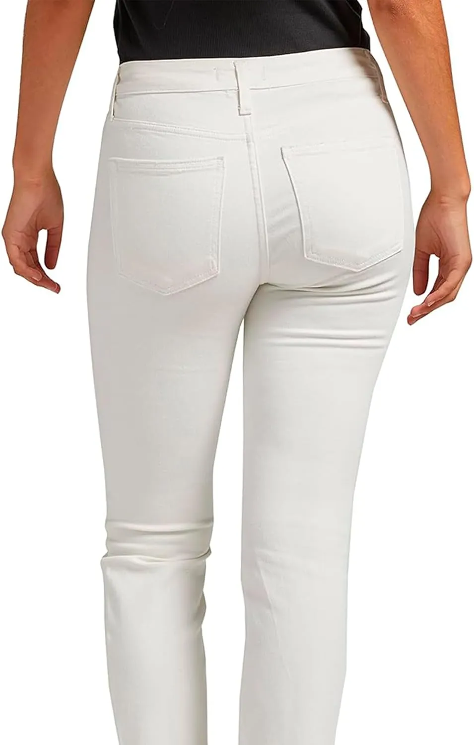 Silver Jeans Co. Women's Most Wanted Mid Rise Straight Leg Crop Jeans
