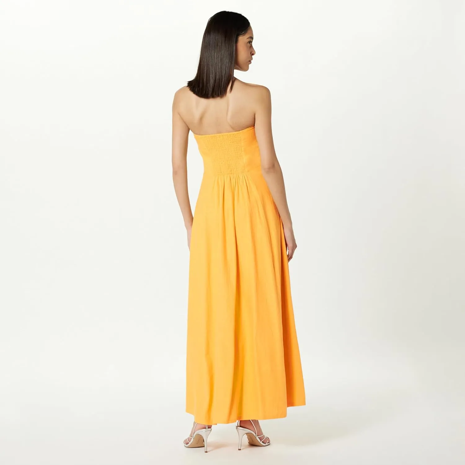 The Drop Women's Carlota Strapless Linen Maxi Dress